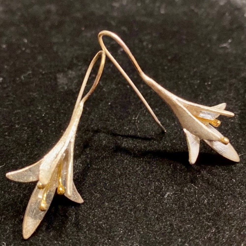 Sterling Silver Lily Earrings